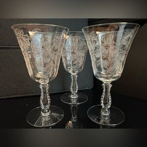 Fostoria Heather Water Goblets | Set of 3